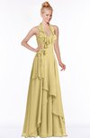 ColsBM Jade New Wheat Glamorous Fit-n-Flare Halter Sleeveless Floor Length Bridesmaid Dresses