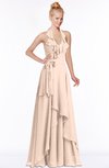 ColsBM Jade Peach Puree Glamorous Fit-n-Flare Halter Sleeveless Floor Length Bridesmaid Dresses