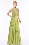 ColsBM Jade Pistachio Glamorous Fit-n-Flare Halter Sleeveless Floor Length Bridesmaid Dresses