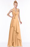 ColsBM Jade Salmon Buff Glamorous Fit-n-Flare Halter Sleeveless Floor Length Bridesmaid Dresses
