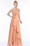 ColsBM Jade Salmon Glamorous Fit-n-Flare Halter Sleeveless Floor Length Bridesmaid Dresses