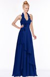 ColsBM Jade Sodalite Blue Glamorous Fit-n-Flare Halter Sleeveless Floor Length Bridesmaid Dresses
