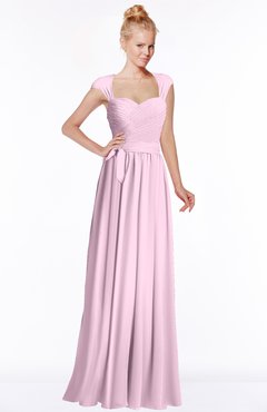 ColsBM Anna Baby Pink Modest Sleeveless Half Backless Chiffon Floor Length Bridesmaid Dresses