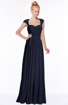 ColsBM Anna Dark Sapphire Modest Sleeveless Half Backless Chiffon Floor Length Bridesmaid Dresses