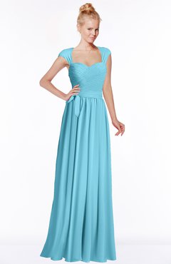 ColsBM Anna Light Blue Modest Sleeveless Half Backless Chiffon Floor Length Bridesmaid Dresses