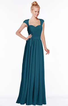 ColsBM Anna Moroccan Blue Modest Sleeveless Half Backless Chiffon Floor Length Bridesmaid Dresses