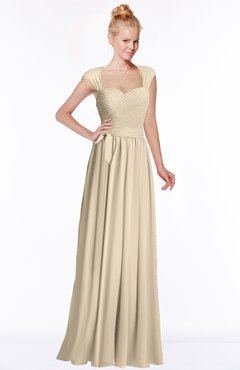ColsBM Anna Novelle Peach Modest Sleeveless Half Backless Chiffon Floor Length Bridesmaid Dresses