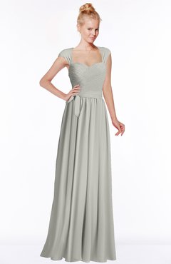 ColsBM Anna Platinum Modest Sleeveless Half Backless Chiffon Floor Length Bridesmaid Dresses