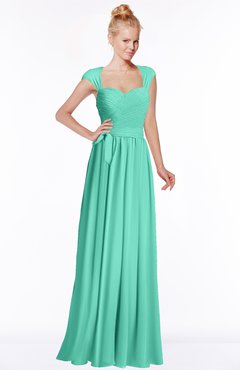 ColsBM Anna Seafoam Green Modest Sleeveless Half Backless Chiffon Floor Length Bridesmaid Dresses