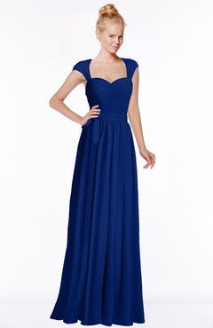 ColsBM Anna Sodalite Blue Modest Sleeveless Half Backless Chiffon Floor Length Bridesmaid Dresses
