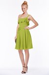 ColsBM Kimora Green Oasis Hippie One Shoulder Zip up Chiffon Mini Bridesmaid Dresses