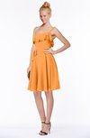 ColsBM Kimora Orange Hippie One Shoulder Zip up Chiffon Mini Bridesmaid Dresses