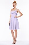 ColsBM Kimora Pastel Lilac Hippie One Shoulder Zip up Chiffon Mini Bridesmaid Dresses