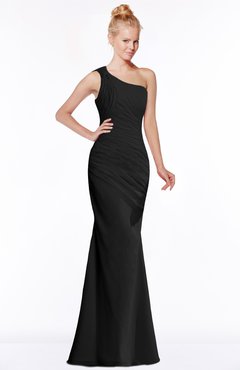 ColsBM Michelle Black Simple A-line Sleeveless Chiffon Floor Length Bridesmaid Dresses