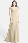 ColsBM Carolina Champagne Gorgeous Fit-n-Flare Off-the-Shoulder Sleeveless Zip up Chiffon Bridesmaid Dresses