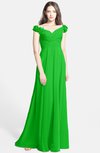 ColsBM Carolina Classic Green Gorgeous Fit-n-Flare Off-the-Shoulder Sleeveless Zip up Chiffon Bridesmaid Dresses