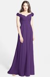 ColsBM Carolina Dark Purple Gorgeous Fit-n-Flare Off-the-Shoulder Sleeveless Zip up Chiffon Bridesmaid Dresses