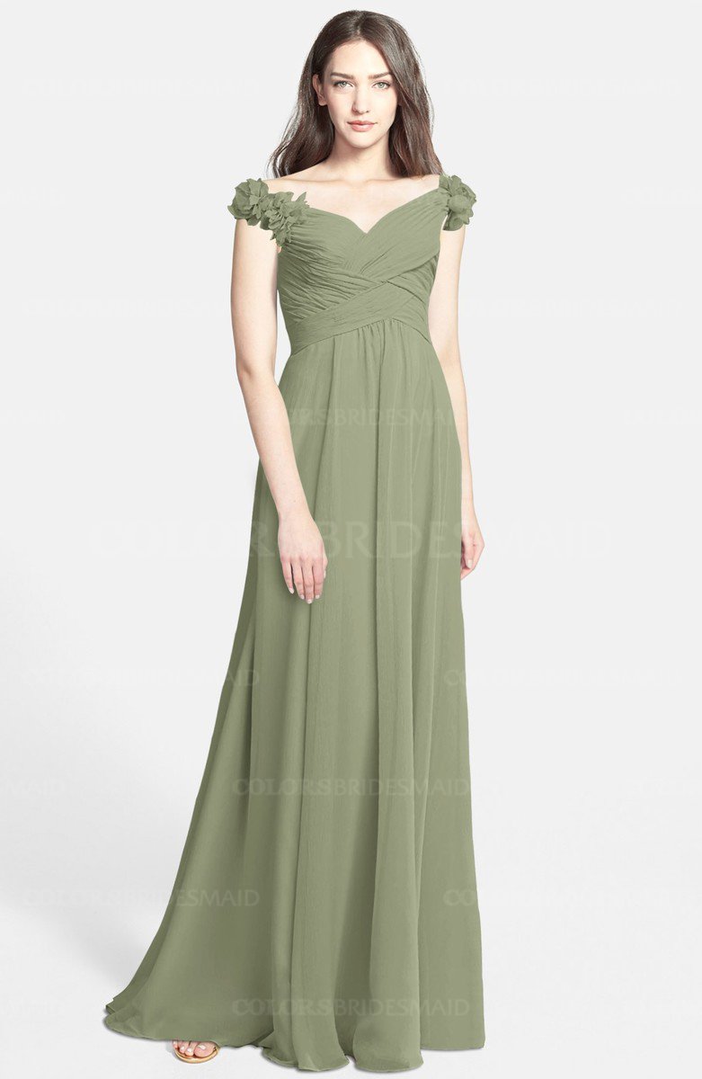 moss green gown