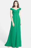 ColsBM Carolina Pepper Green Gorgeous Fit-n-Flare Off-the-Shoulder Sleeveless Zip up Chiffon Bridesmaid Dresses