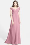 ColsBM Carolina Rosebloom Gorgeous Fit-n-Flare Off-the-Shoulder Sleeveless Zip up Chiffon Bridesmaid Dresses