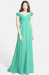 ColsBM Carolina Seafoam Green Gorgeous Fit-n-Flare Off-the-Shoulder Sleeveless Zip up Chiffon Bridesmaid Dresses