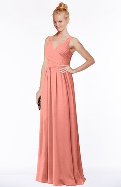ColsBM Reyna Desert Flower Mature Sleeveless Chiffon Floor Length Ruching Bridesmaid Dresses