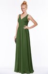 ColsBM Reyna Garden Green Mature Sleeveless Chiffon Floor Length Ruching Bridesmaid Dresses