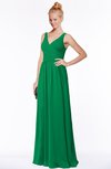 ColsBM Reyna Green Mature Sleeveless Chiffon Floor Length Ruching Bridesmaid Dresses