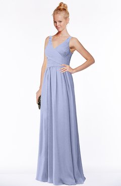 ColsBM Reyna Lavender Mature Sleeveless Chiffon Floor Length Ruching Bridesmaid Dresses