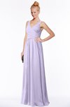 ColsBM Reyna Light Purple Mature Sleeveless Chiffon Floor Length Ruching Bridesmaid Dresses