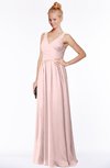 ColsBM Reyna Pastel Pink Mature Sleeveless Chiffon Floor Length Ruching Bridesmaid Dresses