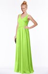 ColsBM Reyna Sharp Green Mature Sleeveless Chiffon Floor Length Ruching Bridesmaid Dresses