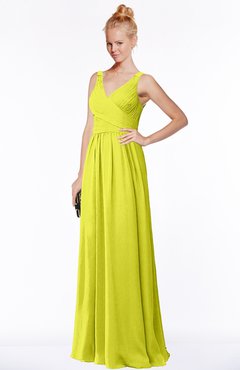ColsBM Reyna Sulphur Spring Mature Sleeveless Chiffon Floor Length Ruching Bridesmaid Dresses