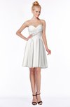 ColsBM Bridget Cloud White Casual Sleeveless Zip up Chiffon Mini Bridesmaid Dresses
