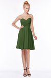 ColsBM Bridget Garden Green Casual Sleeveless Zip up Chiffon Mini Bridesmaid Dresses
