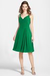 ColsBM Ariadne Green Gorgeous A-line Sleeveless Zip up Chiffon Knee Length Bridesmaid Dresses