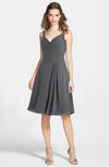 ColsBM Ariadne Grey Gorgeous A-line Sleeveless Zip up Chiffon Knee Length Bridesmaid Dresses