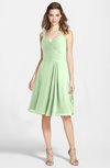 ColsBM Ariadne Pale Green Gorgeous A-line Sleeveless Zip up Chiffon Knee Length Bridesmaid Dresses