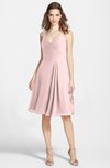 ColsBM Ariadne Pastel Pink Gorgeous A-line Sleeveless Zip up Chiffon Knee Length Bridesmaid Dresses