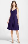 ColsBM Ariadne Royal Purple Gorgeous A-line Sleeveless Zip up Chiffon Knee Length Bridesmaid Dresses