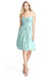 ColsBM Lindy Blue Glass Modest A-line Sweetheart Sleeveless Zip up Chiffon Bridesmaid Dresses