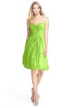 ColsBM Lindy Bright Green Modest A-line Sweetheart Sleeveless Zip up Chiffon Bridesmaid Dresses