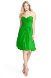 ColsBM Lindy Classic Green Modest A-line Sweetheart Sleeveless Zip up Chiffon Bridesmaid Dresses