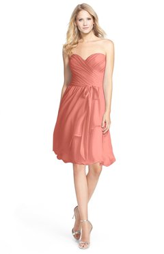 ColsBM Lindy Desert Flower Modest A-line Sweetheart Sleeveless Zip up Chiffon Bridesmaid Dresses