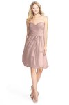 ColsBM Lindy Dusty Rose Modest A-line Sweetheart Sleeveless Zip up Chiffon Bridesmaid Dresses