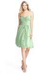 ColsBM Lindy Light Green Modest A-line Sweetheart Sleeveless Zip up Chiffon Bridesmaid Dresses