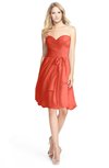ColsBM Lindy Living Coral Modest A-line Sweetheart Sleeveless Zip up Chiffon Bridesmaid Dresses