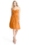 ColsBM Lindy Orange Modest A-line Sweetheart Sleeveless Zip up Chiffon Bridesmaid Dresses