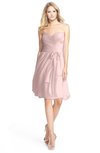 ColsBM Lindy Pastel Pink Modest A-line Sweetheart Sleeveless Zip up Chiffon Bridesmaid Dresses