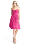 ColsBM Lindy Rose Pink Modest A-line Sweetheart Sleeveless Zip up Chiffon Bridesmaid Dresses